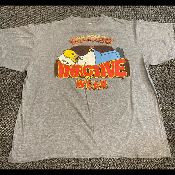 Vintage Mens The Simpsons L Inactive Wear Graphic T-Shirt - Picture 2 of 4